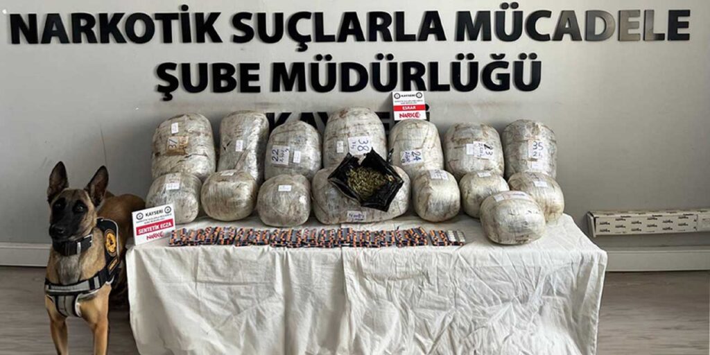 36 kilo uyuşturucu ve 955 hap ele geçirildi