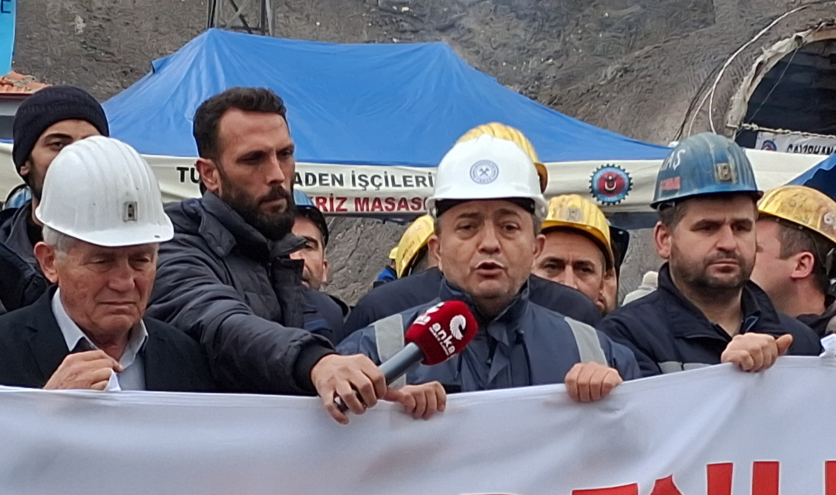 Madencilerin eylemine destek mesajı