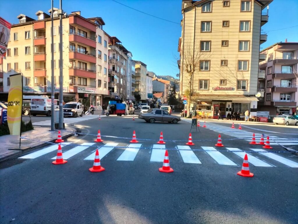 Ordu’da yaya çizgileri yenileniyor