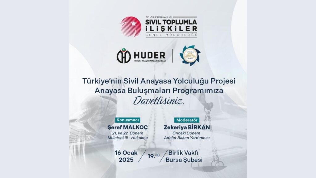 Bursa’da HUDER ile sivil anayasa buluşması – Birlik Haber Ajansı